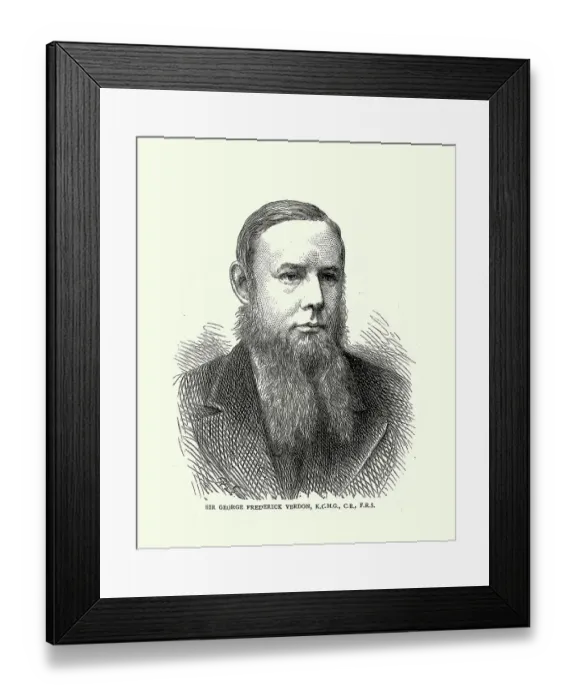 Framed Print : Sir George Frederic Verdon, an Australian politician and public figure, 1870s, Victorian