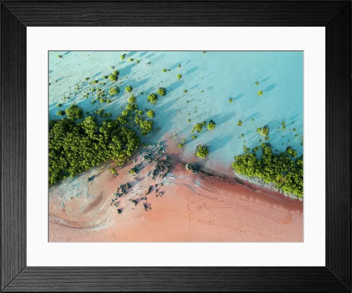Framed Print : Aerial View of Roebuck Bay, Broome Western Australia