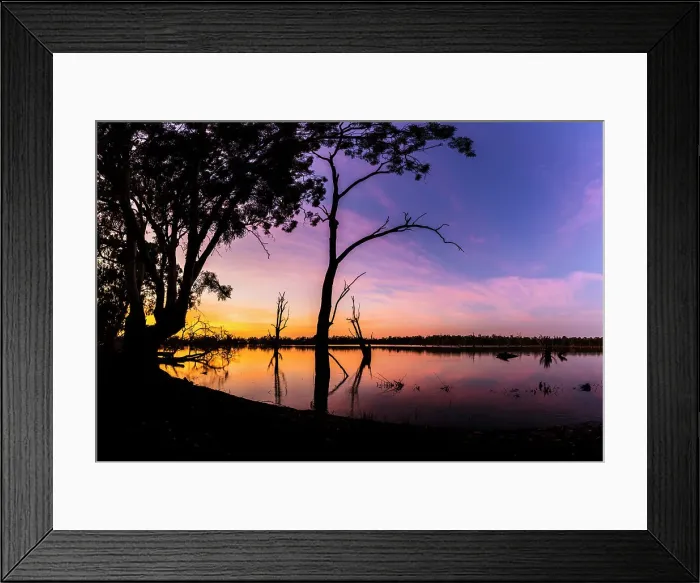 Framed Print : Sunrise over lake Framed Print : Sunrise over lake