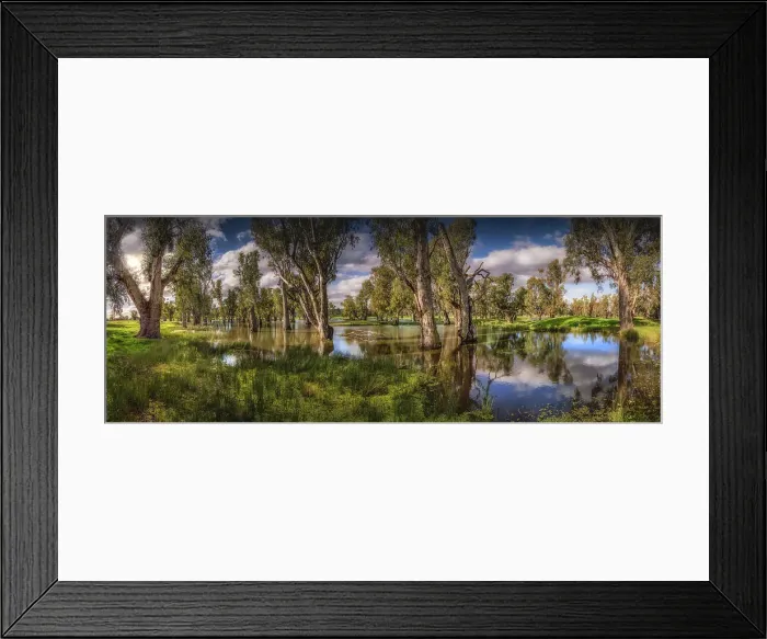 Framed Print : Late Autumn, and the wet area of natural beauty near Taminick, North Central Victoria, Australia
