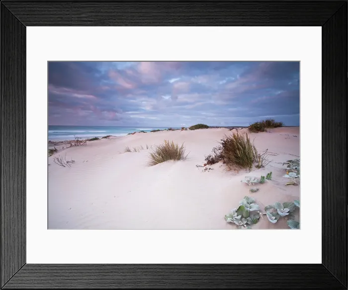 Framed Print : Sunrise over the sand dune