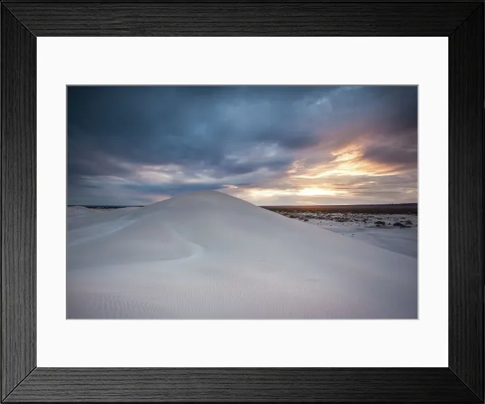 Framed Print : Dunes in the fading light