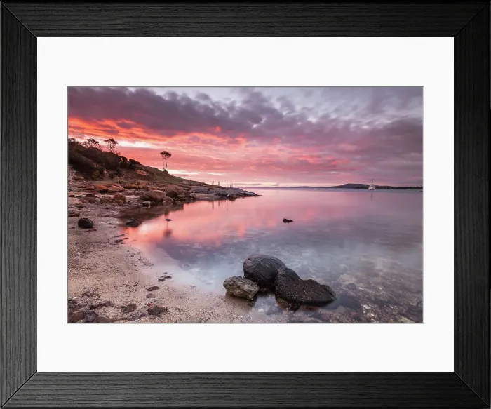 Framed Print : Reflections of a soft sunrise Framed Print : Reflections of a soft sunrise