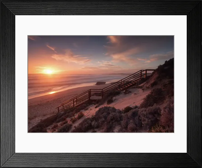 Framed Print : Sunset on the horizon