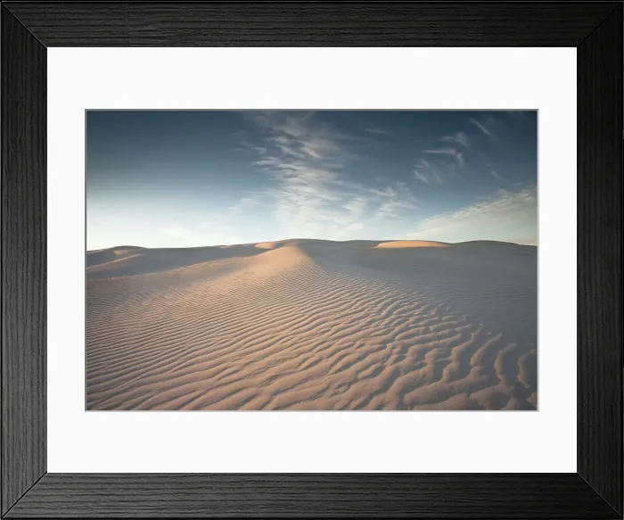 Framed Print : Shadows on the dunes