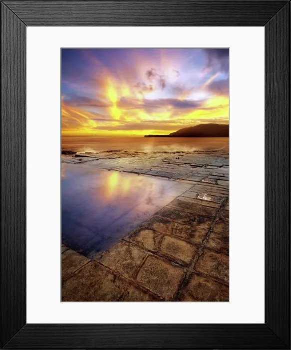 Framed Print : Sunrise at the Tessellated Pavement, Lufra, Eaglehawk Neck, Tasman Peninsula of Tasmania Framed Print : Sunrise at the Tessellated Pavement, Lufra, Eaglehawk Neck, Tasman Peninsula of Tasmania