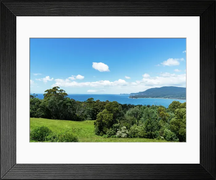 Framed Print : View over Pirates Bay, Eaglehawk Neck, Tasmania