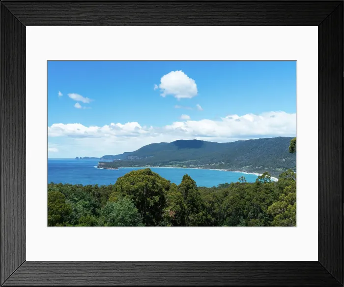 Framed Print : View over Pirates Bay, Eaglehawk Neck, Tasmania