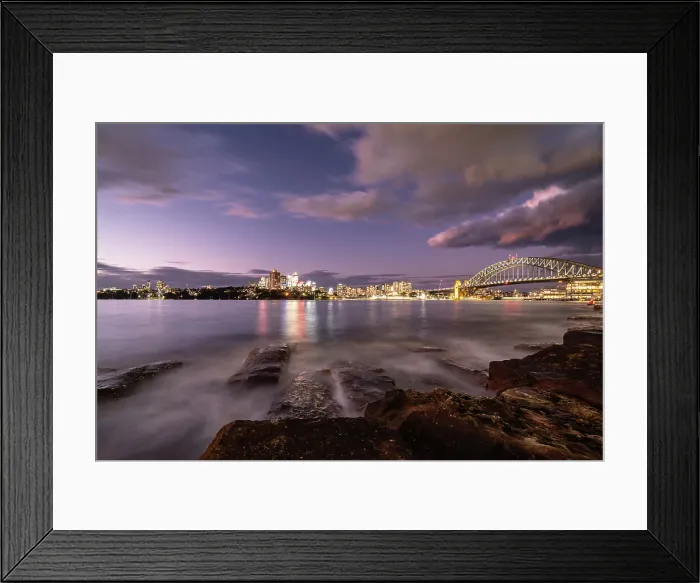 Framed Print : Stunning Sydney at sunset in Australia