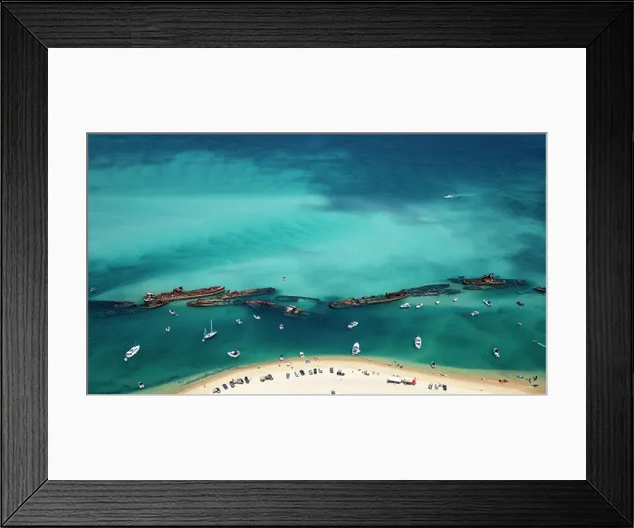 Framed Print : Beach Aerials, Australia