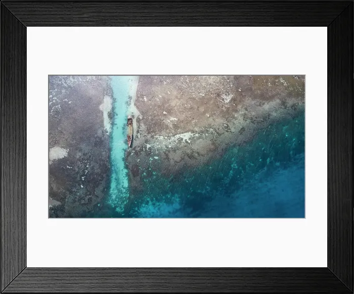 Framed Print : Heron Island Aerial, Great Barrier Reef