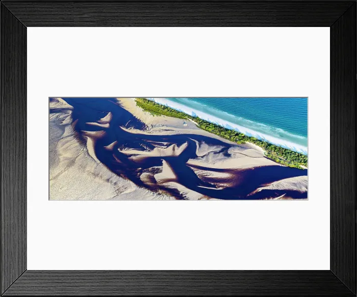 Framed Print : Wathumba Creek Aerial, Fraser Island, K'gari