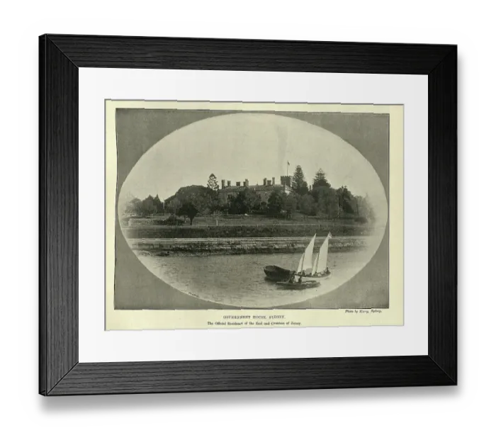 Framed Print : Government House, Sydney, Australia, vice-regal residence of the governor of New South Wales, Vintage photograph 1890s Framed Print : Government House, Sydney, Australia, vice-regal residence of the governor of New South Wales, Vintage photograph 1890s