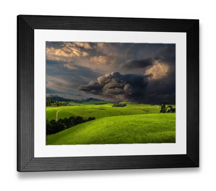 Framed Print : Rural view near the Bunurong Bass Coastline, South Gippsland, Victoria, Australia Framed Print : Rural view near the Bunurong Bass Coastline, South Gippsland, Victoria, Australia