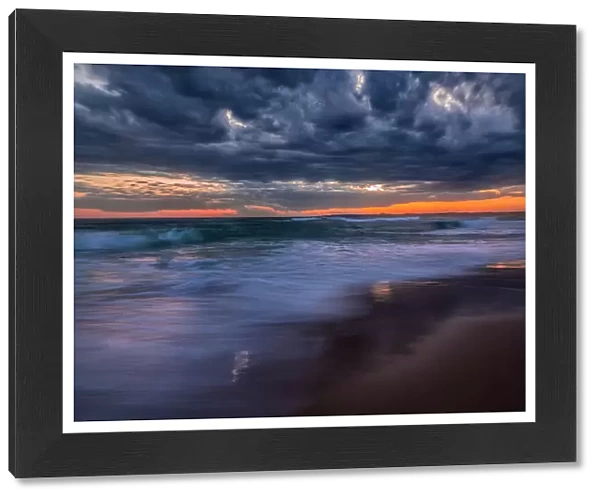 Dramatic clouds sweep over the Bunurong Bass Coastline, South Gippsland, Victoria, Australia