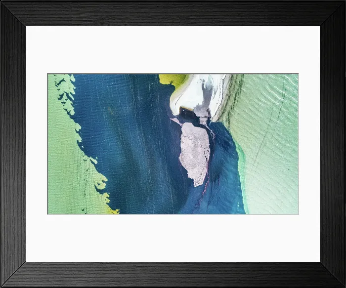 Framed Print : Majestic aerial views above a sandbar and a seascape, Shark Bay, Australia Framed Print : Majestic aerial views above a sandbar and a seascape, Shark Bay, Australia