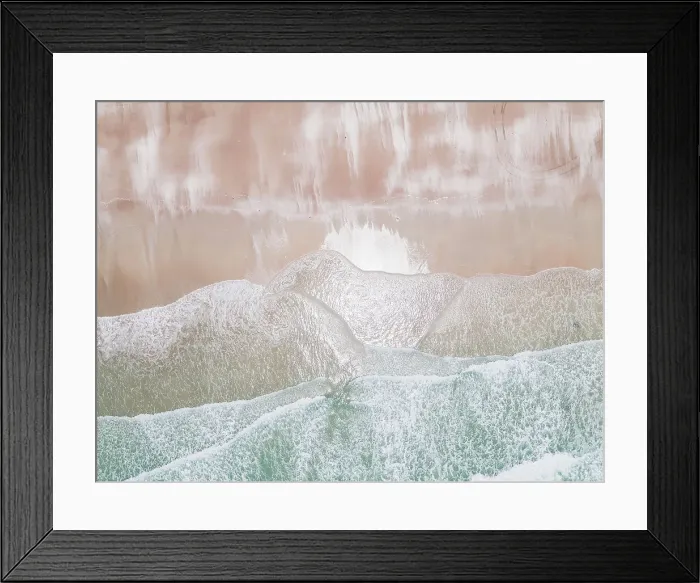 Framed Print : Drone shot looking down onto Cable Beach, Broome, Australia
