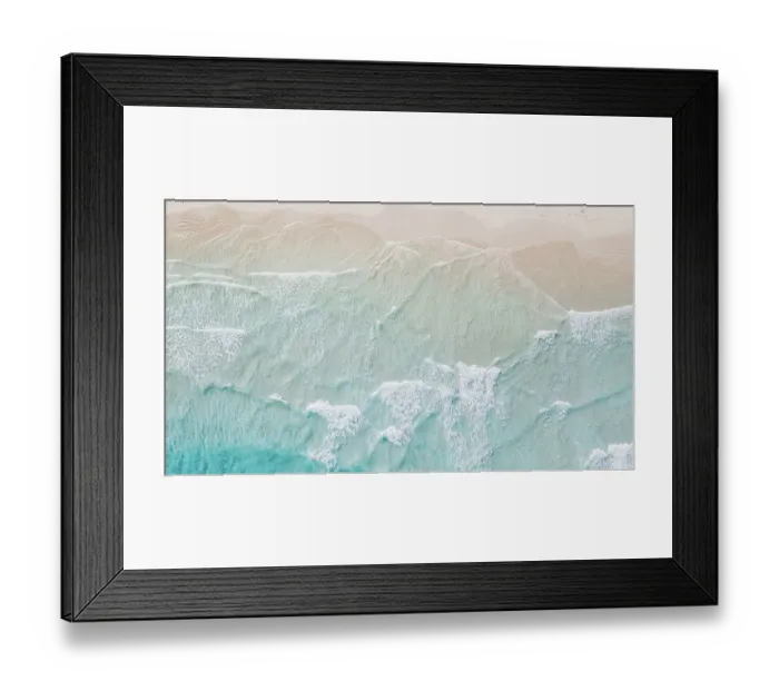 Framed Print : Southern ocean and a beach shot by drone, Esperance, Australia Framed Print : Southern ocean and a beach shot by drone, Esperance, Australia