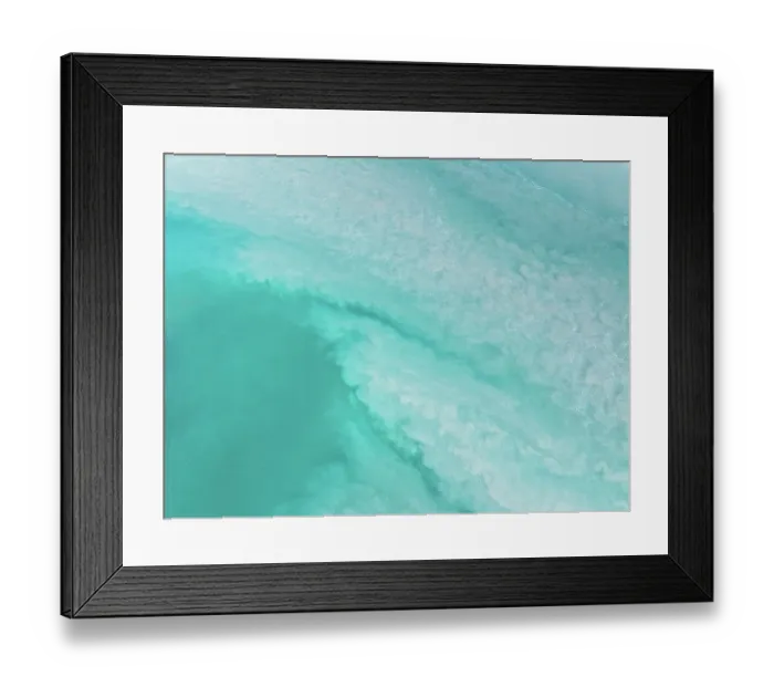 Framed Print : Abstract shot showing water flowing in a tidal estuary photographed from an aerial perspective, Willie Creek, Western Australia, Australia
