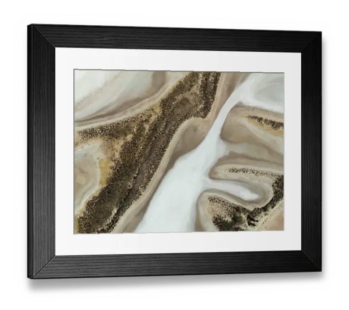 Framed Print : Abstract salt lake Framed Print : Abstract salt lake