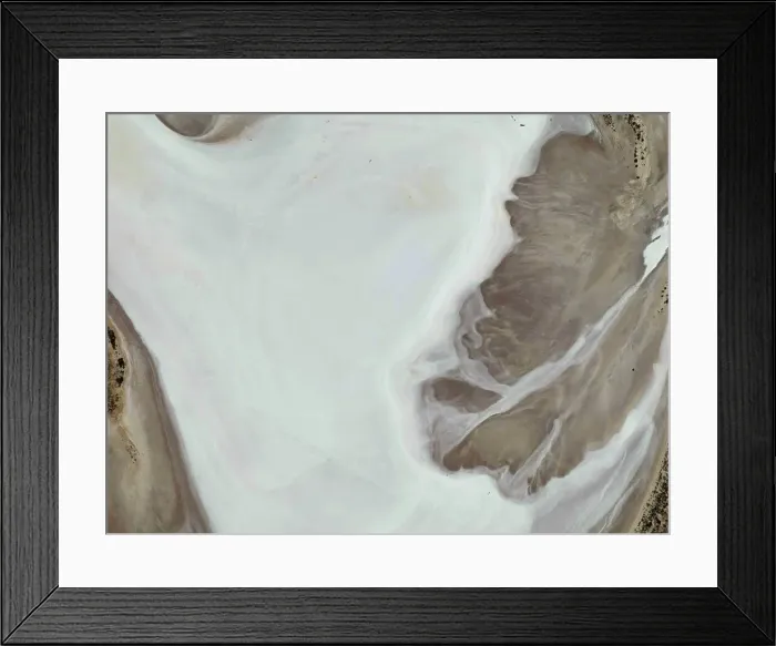 Framed Print : Abstract aerial salt lake