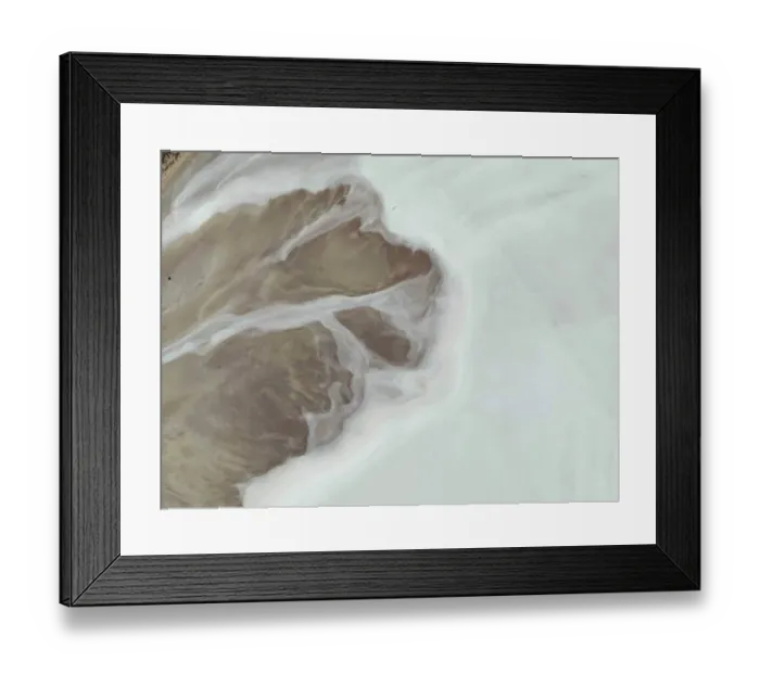 Framed Print : Abstract aerial view of salt lake