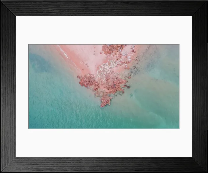 Framed Print : Broome coastline seen from above, Australia