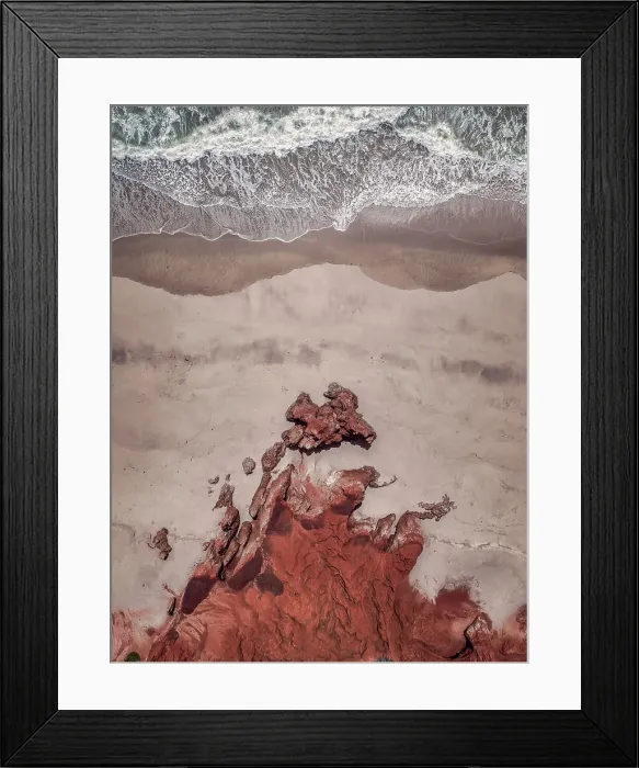 Framed Print : Abstract aerial drone shot at James Price Point, Western Australia Framed Print : Abstract aerial drone shot at James Price Point, Western Australia