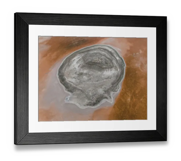 Framed Print : Aerial image showing a dry salt lake in the Australian outback, Western Australia, Australia Framed Print : Aerial image showing a dry salt lake in the Australian outback, Western Australia, Australia