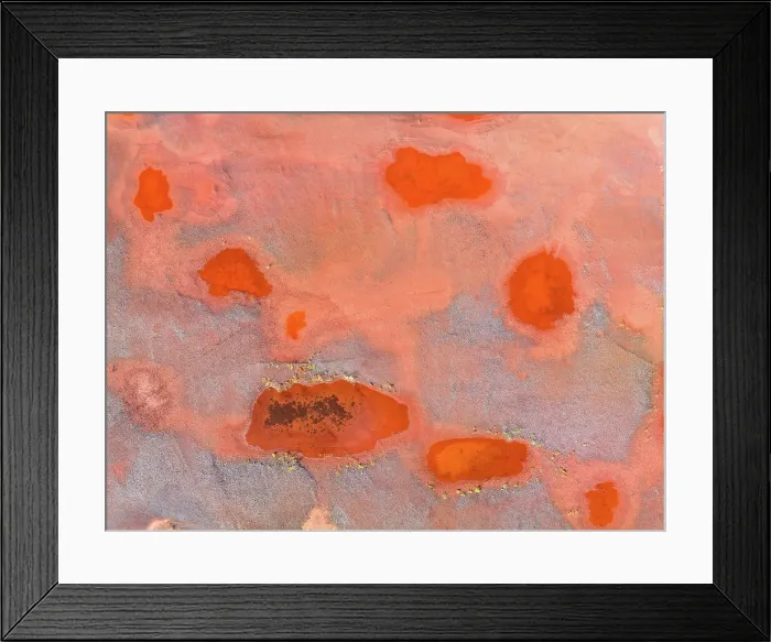 Framed Print : Pools of water in an iron mine photographed from a drone point of view, Western Australia, Australia Framed Print : Pools of water in an iron mine photographed from a drone point of view, Western Australia, Australia