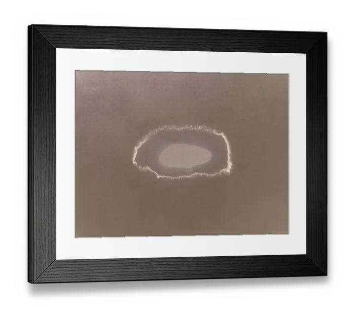 Framed Print : Minimal drone image looking down on an oval shaped salt formation, Wyndham, Western Australia, Australia Framed Print : Minimal drone image looking down on an oval shaped salt formation, Wyndham, Western Australia, Australia