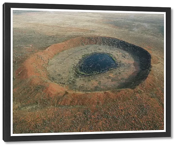 Majestic aerial image showing Wolfe Creek Meteorite Crater, Western Australia, Australia