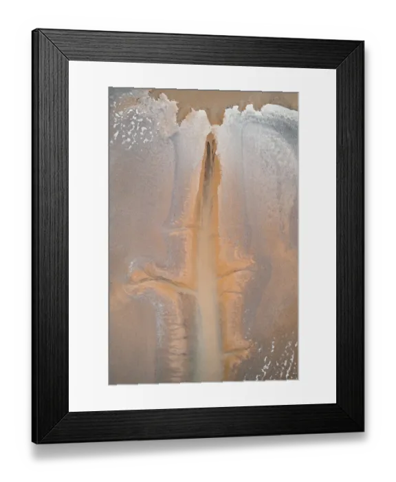 Framed Print : Water channel coming from the Fitzroy River shot from directly above, Derby, Western Australia, Australia Framed Print : Water channel coming from the Fitzroy River shot from directly above, Derby, Western Australia, Australia
