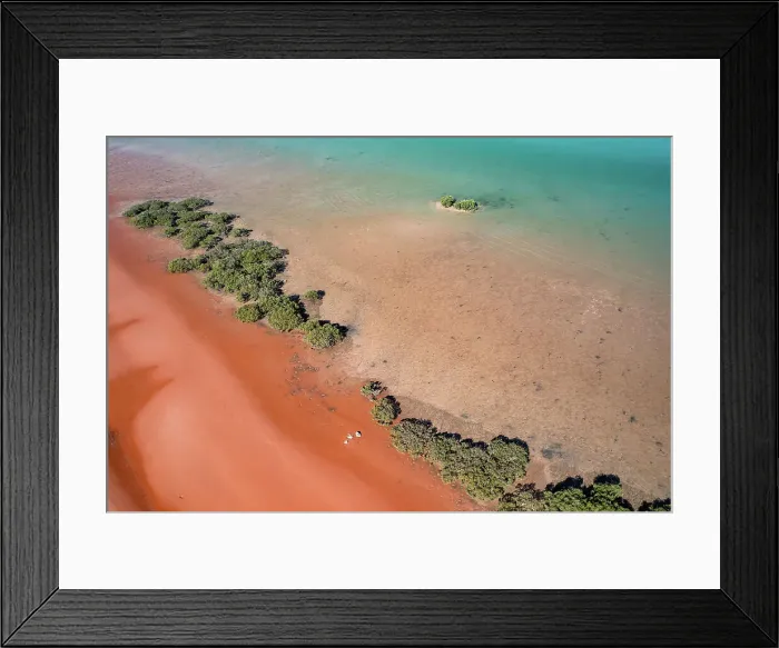 Framed Print : Aerial image showing Simpson Beach at low tide, Broome, Western Australia, Australia Framed Print : Aerial image showing Simpson Beach at low tide, Broome, Western Australia, Australia