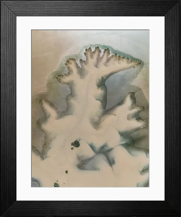 Framed Print : Drone image looking down on patterns formed by a tributary from the Fitzroy River, Derby, Western Australia, Australia Framed Print : Drone image looking down on patterns formed by a tributary from the Fitzroy River, Derby, Western Australia, Australia