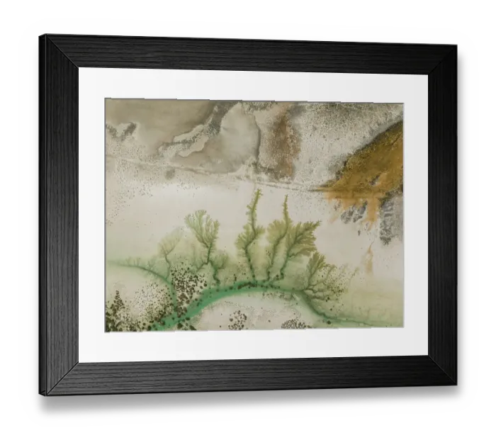 Framed Print : Wetland area photographed from a drone point of view, Willie Creek, Western Australia, Australia