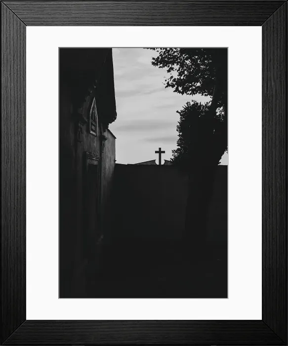 Framed Print : Cemetery. Bernueces cemetery (Gijon)
