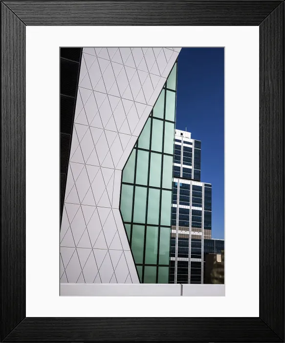 Framed Print : Photo of two skyscrapers standing tall in the city skyline of Perth, Western Australia Framed Print : Photo of two skyscrapers standing tall in the city skyline of Perth, Western Australia