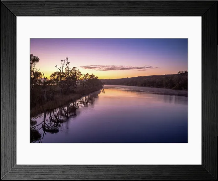 Framed Print : Sunrise at Younghusband, Lower Murray River, South Australia Framed Print : Sunrise at Younghusband, Lower Murray River, South Australia