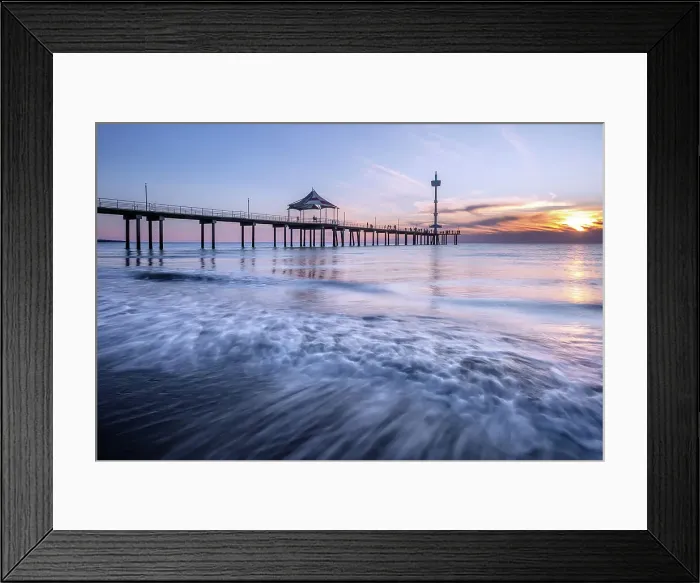 Framed Print : Sunset at Brighton jetty, Adelaide, South Australia