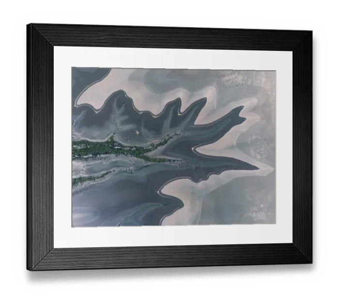 Framed Print : Overhead shot showing tributaries from the King River, Wyndham, Western Australia, Australia