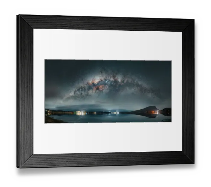 Framed Print : Milky Way Arch over Lake Moogerah, Moogerah, Queensland, Australia