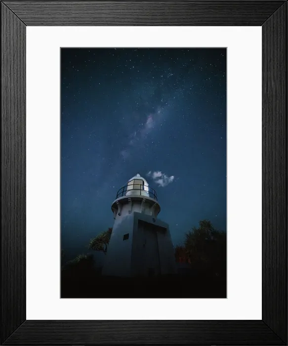 Framed Print : Milky Way over Fingal Head Lighthouse, New South Wales, Australia Framed Print : Milky Way over Fingal Head Lighthouse, New South Wales, Australia