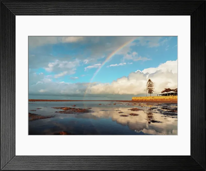 Framed Print : Rainbow After a Shower Rain at Wellington Point, Brisbane, Australia