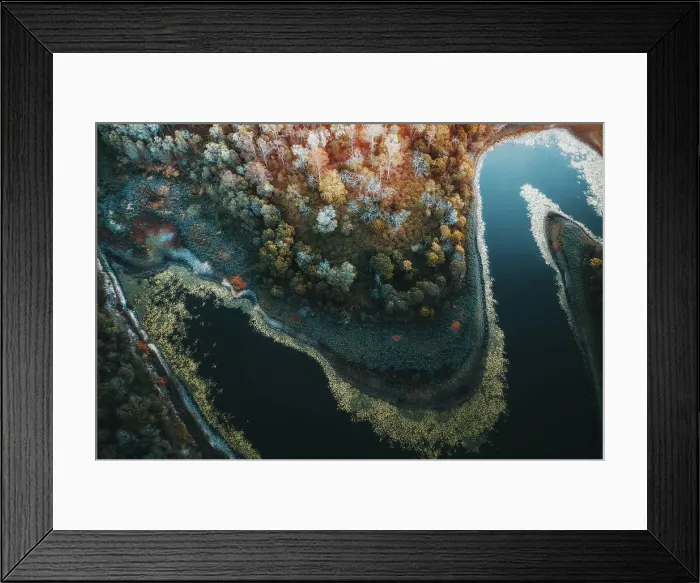 Framed Print : Gold Creek Reservoir in Upper Brookfield, Brisbane in winter