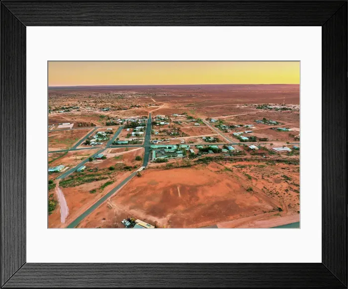 Framed Print : White Cliffs, opal mining town, Australia, aerial photography Framed Print : White Cliffs, opal mining town, Australia, aerial photography