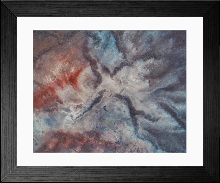 Framed Print : Mining textures as seen from above, New South Wales, Australia