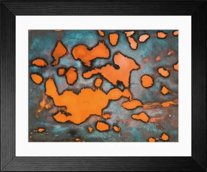 Framed Print : Abstract drone shot of a bizarre iron ore storage pond, Australia Framed Print : Abstract drone shot of a bizarre iron ore storage pond, Australia