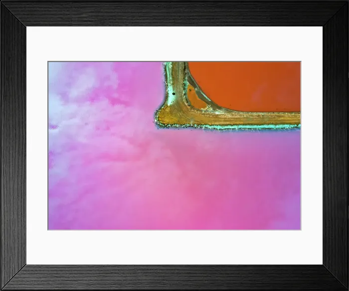 Framed Print : Aerial view over the stunning colourful lake at Hutt lagoon. Port Gregory, Western Australia Framed Print : Aerial view over the stunning colourful lake at Hutt lagoon. Port Gregory, Western Australia