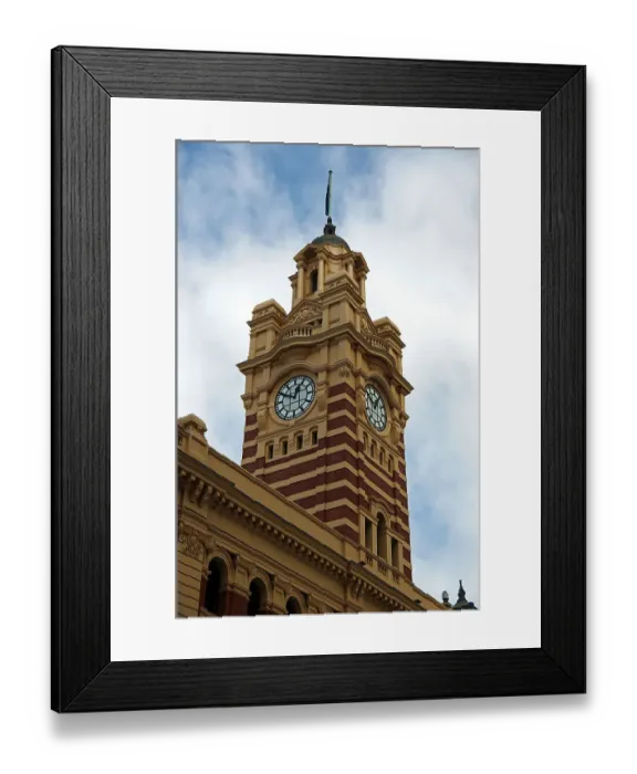 Framed Print : Flinders Street Railway Station Clock Tower Framed Print : Flinders Street Railway Station Clock Tower